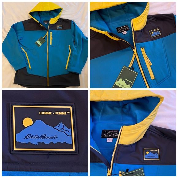 Homme Femme x Eddie Bauer Fleece Hoodie Jacket - Picture 1 of 7